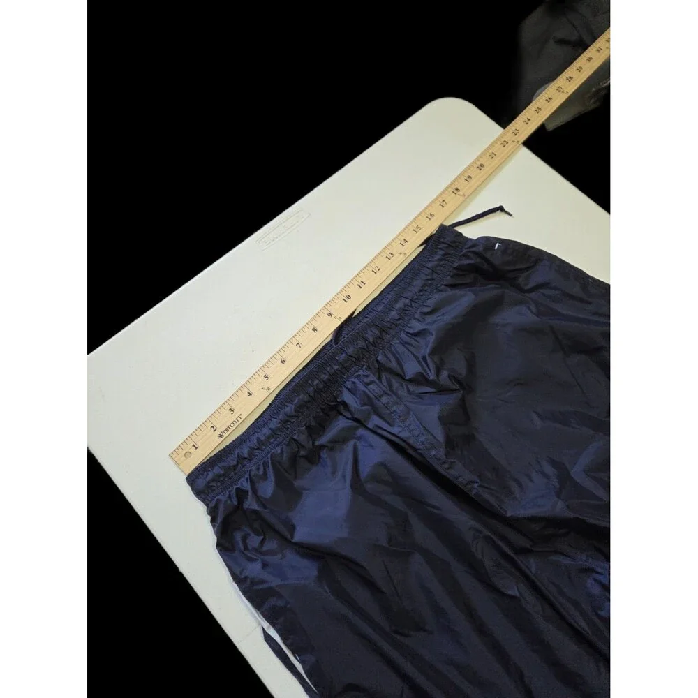 Wilson Vintage Navy Blue Nylon Windpants Track Pants XL Lined Athletic Warmup